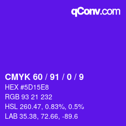 Color code: CMYK 60 / 91 / 0 / 9 | qconv.com