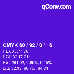 Color code: CMYK 60 / 92 / 0 / 16 | qconv.com