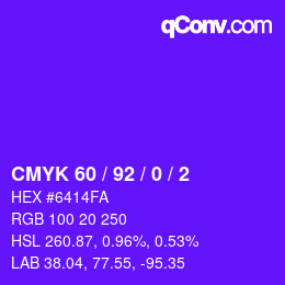 Color code: CMYK 60 / 92 / 0 / 2 | qconv.com