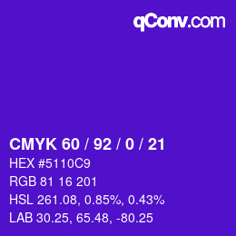 Color code: CMYK 60 / 92 / 0 / 21 | qconv.com