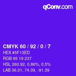 Color code: CMYK 60 / 92 / 0 / 7 | qconv.com