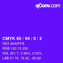 Color code: CMYK 60 / 94 / 0 / 2 | qconv.com