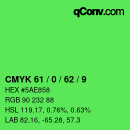 Color code: CMYK 61 / 0 / 62 / 9 | qconv.com
