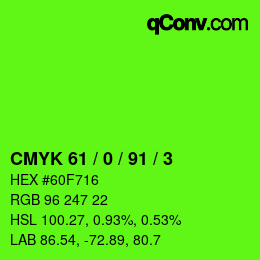 Color code: CMYK 61 / 0 / 91 / 3 | qconv.com