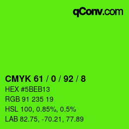 Color code: CMYK 61 / 0 / 92 / 8 | qconv.com