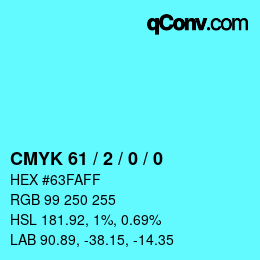 Color code: CMYK 61 / 2 / 0 / 0 | qconv.com