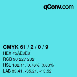 Color code: CMYK 61 / 2 / 0 / 9 | qconv.com