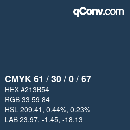 Color code: CMYK 61 / 30 / 0 / 67 | qconv.com