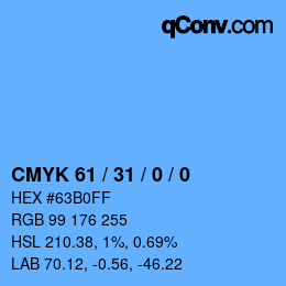 Color code: CMYK 61 / 31 / 0 / 0 | qconv.com