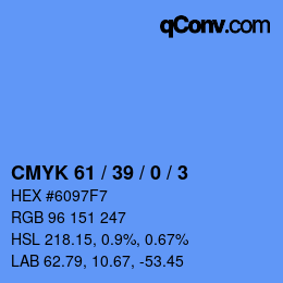Color code: CMYK 61 / 39 / 0 / 3 | qconv.com