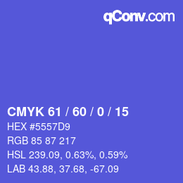 Código de color: CMYK 61 / 60 / 0 / 15 | qconv.com