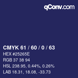 颜色代码: CMYK 61 / 60 / 0 / 63 | qconv.com