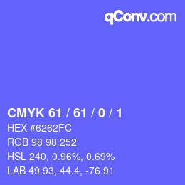 Color code: CMYK 61 / 61 / 0 / 1 | qconv.com