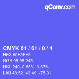 カラーコード: CMYK 61 / 61 / 0 / 4 | qconv.com