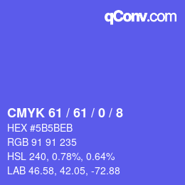 Color code: CMYK 61 / 61 / 0 / 8 | qconv.com