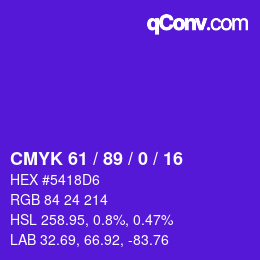 Color code: CMYK 61 / 89 / 0 / 16 | qconv.com