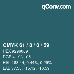 颜色代码: CMYK 61 / 8 / 0 / 59 | qconv.com