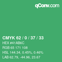 Color code: CMYK 62 / 0 / 37 / 33 | qconv.com