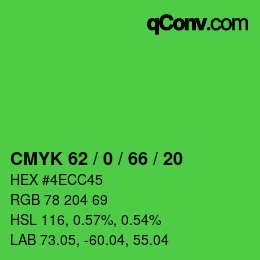 Color code: CMYK 62 / 0 / 66 / 20 | qconv.com