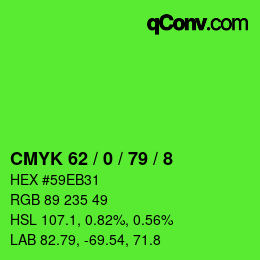 Color code: CMYK 62 / 0 / 79 / 8 | qconv.com
