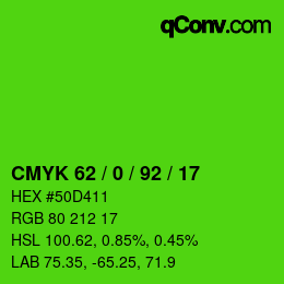 Color code: CMYK 62 / 0 / 92 / 17 | qconv.com