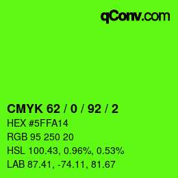 颜色代码: CMYK 62 / 0 / 92 / 2 | qconv.com