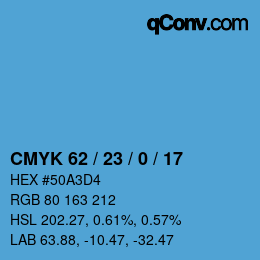 Color code: CMYK 62 / 23 / 0 / 17 | qconv.com
