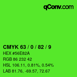 Color code: CMYK 63 / 0 / 82 / 9 | qconv.com