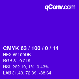 Color code: CMYK 63 / 100 / 0 / 14 | qconv.com