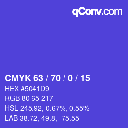 Color code: CMYK 63 / 70 / 0 / 15 | qconv.com