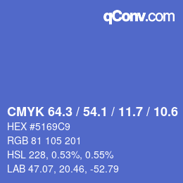 Color code: CMYK 64.3 / 54.1 / 11.7 / 10.6 | qconv.com