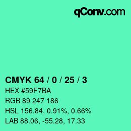 Color code: CMYK 64 / 0 / 25 / 3 | qconv.com