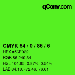 颜色代码: CMYK 64 / 0 / 86 / 6 | qconv.com