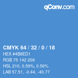 Color code: CMYK 64 / 32 / 0 / 18 | qconv.com