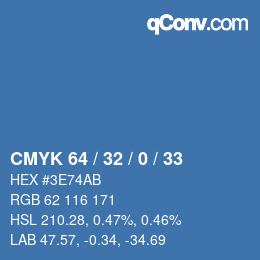 Color code: CMYK 64 / 32 / 0 / 33 | qconv.com
