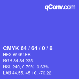 Color code: CMYK 64 / 64 / 0 / 8 | qconv.com