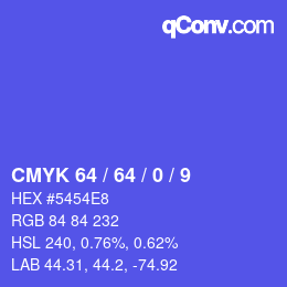 Color code: CMYK 64 / 64 / 0 / 9 | qconv.com