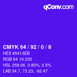 Color code: CMYK 64 / 92 / 0 / 8 | qconv.com