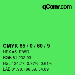 Color code: CMYK 65 / 0 / 60 / 9 | qconv.com