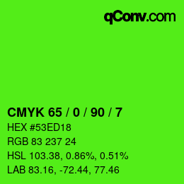 Color code: CMYK 65 / 0 / 90 / 7 | qconv.com
