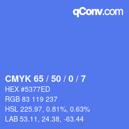 Color code: CMYK 65 / 50 / 0 / 7 | qconv.com