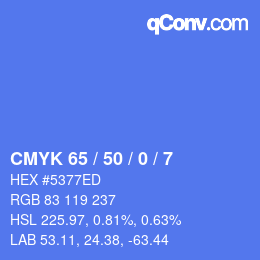 Color code: CMYK 65 / 50 / 0 / 7 | qconv.com