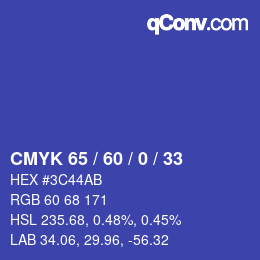 Color code: CMYK 65 / 60 / 0 / 33 | qconv.com