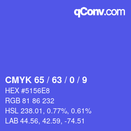 カラーコード: CMYK 65 / 63 / 0 / 9 | qconv.com