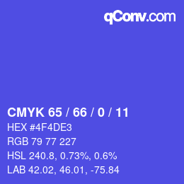 Color code: CMYK 65 / 66 / 0 / 11 | qconv.com
