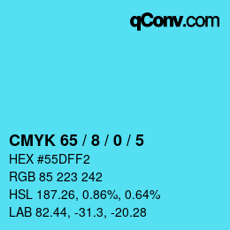 Color code: CMYK 65 / 8 / 0 / 5 | qconv.com