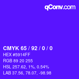 Color code: CMYK 65 / 92 / 0 / 0 | qconv.com