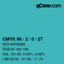 Color code: CMYK 66 / 2 / 0 / 27 | qconv.com