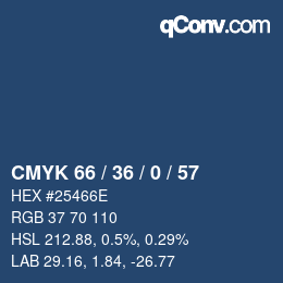 颜色代码: CMYK 66 / 36 / 0 / 57 | qconv.com