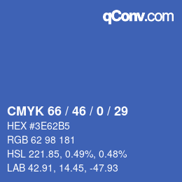 Código de color: CMYK 66 / 46 / 0 / 29 | qconv.com